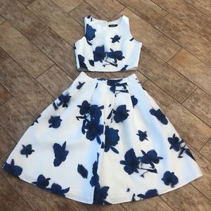 Skirt and crop top